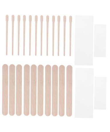 Minkissy 400 pieces of disposable beauty bar sticks to apply wax wax strips of wax body hair removal wax stripes made of fleece spatula bodies scraper natural birch