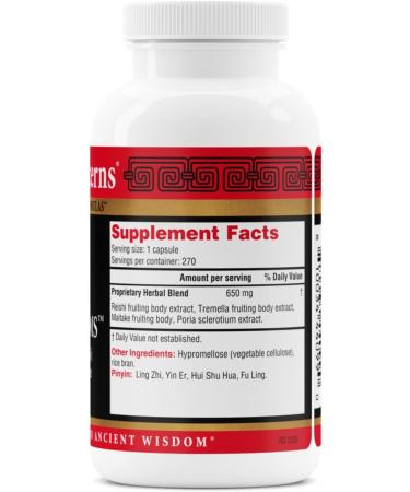 Health Concerns Power Mushrooms Immune Support & Energy Reishi Tremella Maitake Poria Mushroom Extract Digestive & Respiratory Health Herbal Supplement Qi & Yin Tonic 270 Capsules - Buy Online on GoSupps.com