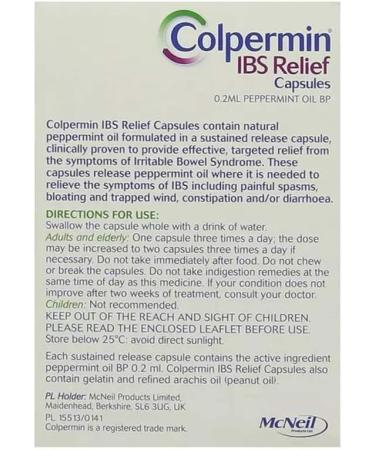 2 x Colpermin IBS Relief (100 Capsules) - Fast-Acting Relief for Irritable Bowel Syndrome - Buy Online on GoSupps.com