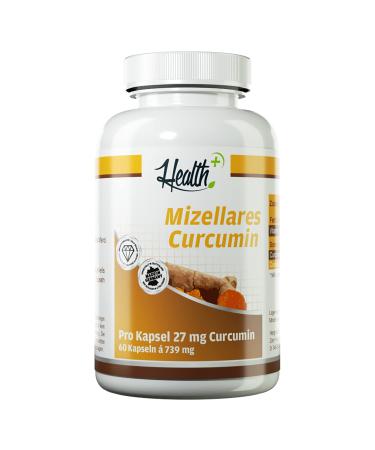 Health+ Micellar Curcumin - 60 capsules with turmeric extract high bioavailability Made in Germany - Buy Online on GoSupps.com