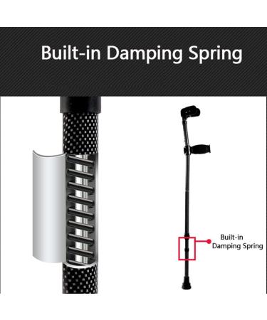 Folding Forearm Crutches for Adults Adjustable Height and Handle Crutches Lightweight Arm Crutches for Youth Children Men Women(Carbon Fiber Texture) Anniversary Lucky Star - Buy Online on GoSupps.com