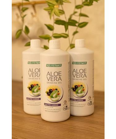 LR Aloe Vera Lifetakt Acai Drinking Gel 1000 ml Aloe Vera Acai Berry Wellness Beverage Smooth Drink for Daily Use Set of 3 - Buy Online on GoSupps.com