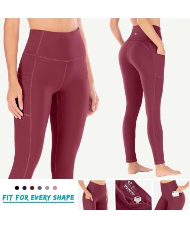 Ewedoos Maroon Yoga Pants - Stylish and Comfortable Activewear - Buy Online on GoSupps.com