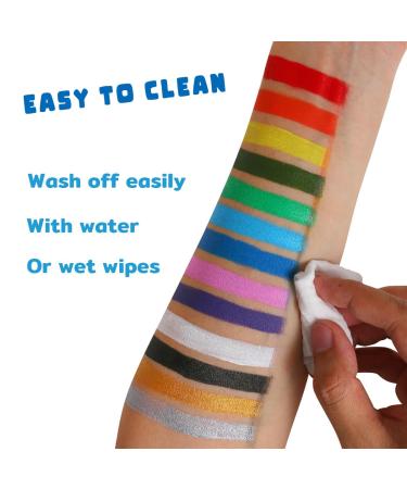Buy Bowitzki 14 Colors Face Body Paint Set - Water-Based Makeup for Halloween Cosplay & Parties - Perfect for Adults & Kids - 20ml Cream - Buy Online on GoSupps.com