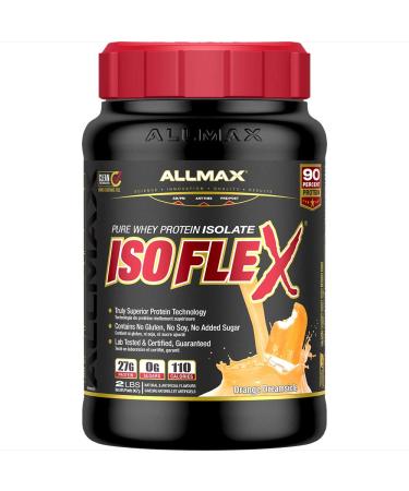 ALLMAX Nutrition - ISOFLEX - 100% Ultra-Pure Whey Protein Isolate - Orange Dreamsicle - 2 Pound Protein Powder Orange 907 g (Pack of 1)