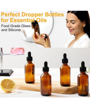 Buy Leakproof Amber Dropper Bottles 0.1 & 0.3 oz - 5ml Syringe Extract Tool & Tincture Bottles for Essential Oils - International Shipping Available - Buy Online on GoSupps.com