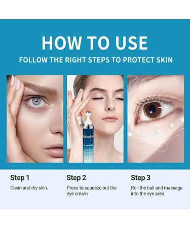 5% Caffeine & Retinol Eye Cream for Dark Circles Puffiness & Wrinkles - Anti Aging Under Eye Serum with 360 Roller Ball - Men & Women Dark Circle Treatment - Buy Online on GoSupps.com