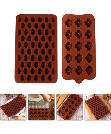 HOMSFOU 8 Pcs Chocolate Mold Cookie Baking Candy Making Molds Maple Leaf Mold Silicone Chocolate Rose Chocolate Silicone Cookie Mini Semi Sphere Silicone Mold 3D Chewing Gum Spherical 18.5X11CMx4pcs Light Brown 1x4pcs - Buy Online on GoSupps.com