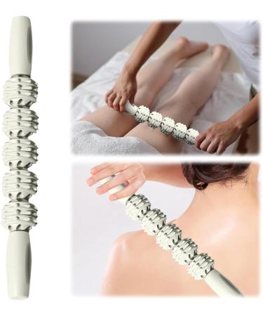 Massage Roller Stick - Ultraportable Deep Tissue Muscle Relief Device for Sore Muscles & Trigger Points - Green Physiotherapy Tool - Buy Online on GoSupps.com
