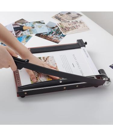 TAINSE Paper Cutter  Paper Trimmer 12 Cutting Length with Safety Blade Lock  10 Sheets Capacity  Heavy Duty Wooden Base  Paper Slicer Cutter for Home  Office - Wood - Buy Online on GoSupps.com