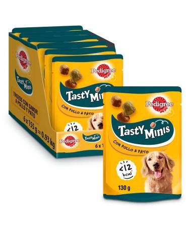 Pedigree Tasty Mini Snack to Educate Your Chicken Dog and Duck Flavour of Your Dog (Pack of 6 x 130 g)