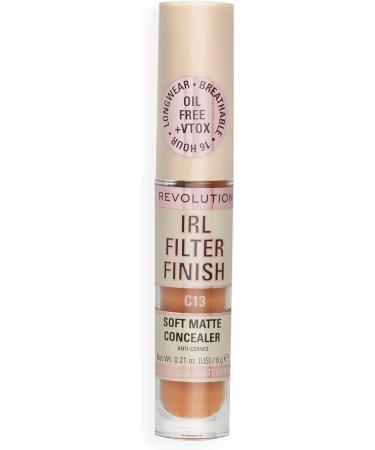 Makeup Revolution IRL Filter Finish Concealer C13 Dark Skin Tones 6g - Full Coverage Matte Finish | Pack of 1 - Buy Online on GoSupps.com