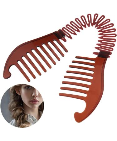 DIY Bendable Plastic Hair Comb Ponytail Hair Styling Tool Modern Banana Clip Interlocking Comb French Side Comb For Women Girls 1 - Buy Online on GoSupps.com