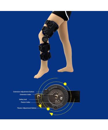 Adjustable Hinged Knee Brace | Premium Knee Support Orthosis for Men & Women - Sponge Lining & Articulated Fixation - Buy Online on GoSupps.com