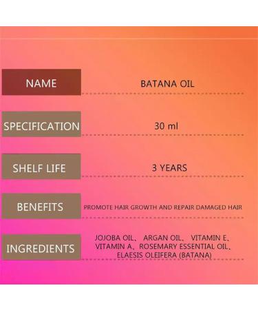 Batana Oil For Hair Growth 30ml Batana Hair Oil Dry & Damaged Hair Batana Oil For Enhanced Hair Grow Longer Healthier Fuller & Stronger Hair For Women Men Batana Hair Oil - Buy Online on GoSupps.com