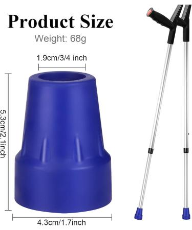 Heavy Duty Replacement Rubber Crutch Tips for Canes & Walkers - Non-Slip All Terrain Caps - Universal Fit - 4 PCS (Blue) - Buy Online on GoSupps.com