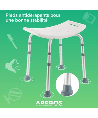 Shower Seat Adjustable Height Shower Stool - Buy Online on GoSupps.com