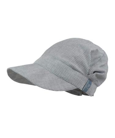 PICKAPOOH peaked cap Rico for children made of pure organic cotton 48 stripes navy