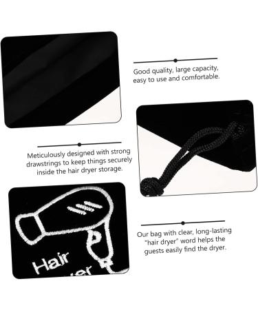 PLAFOPE 5 Pcs Purse Organizer Bags Hair Tool Bag Black Product Flannel Makeup Bag for Purse - Buy Online on GoSupps.com