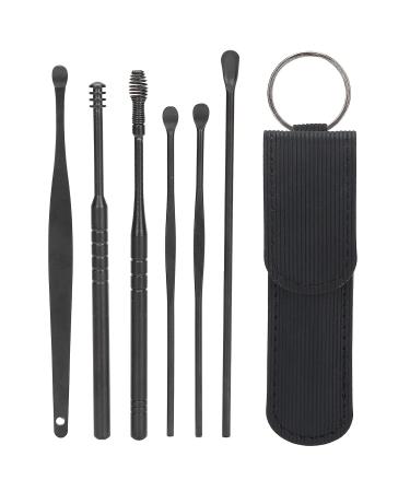 6pcs Stainless Steel Ear Wax Cleaner Tool Kit - Portable Ear Pick Set for Home, Salon & Travel - Buy Online on GoSupps.com