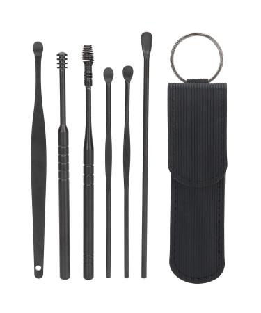 Portable ear cleaner ear sticks spoon ear wax removal ear wax remove tool kit stainless steel spiral ear wax cleaner set ear cleaner
