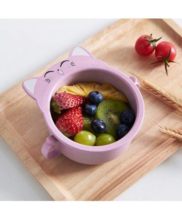 Angoily Wheat Straw Bowl Cereal Bowl Rice Noodle Soup Snack Bowl Cat Design Bowls Pink - Buy Online on GoSupps.com