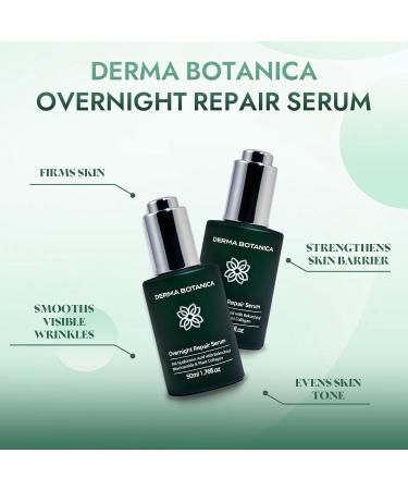 Derma Botanica Overnight Serum Derma Botanica Overnight Repair Serum Luxurious Night Facial Serum with Peptide Complex 1.7 Fl Oz(1PCS) - Buy Online on GoSupps.com