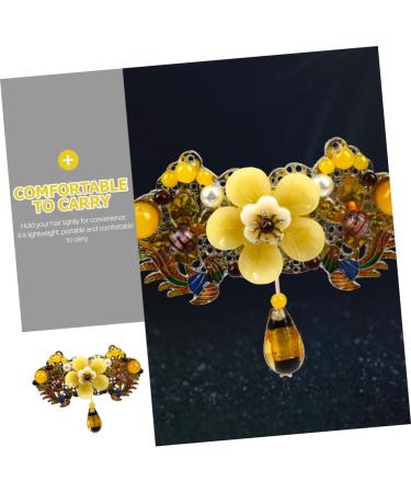 Ipetboom Hairpin Wedding Hair Clips Women Hair Jewelry Barrettes for Women Wedding Hair Accessories for Women Spring Hair Clip Flower Ponytail Barrette Alloy Large Mother Headgear - Buy Online on GoSupps.com