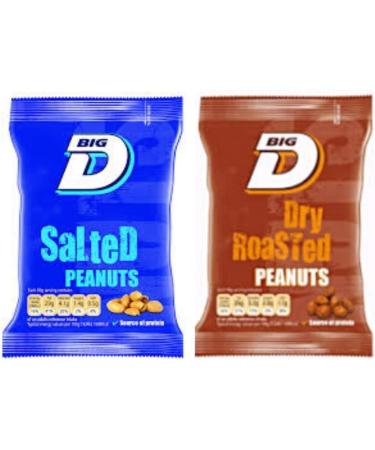 Big D Nuts | Mixed Pub Hanging Card 24x50g | 12x Salted Nuts 50g + 12x Dry Roasted Nuts - Buy Online on GoSupps.com