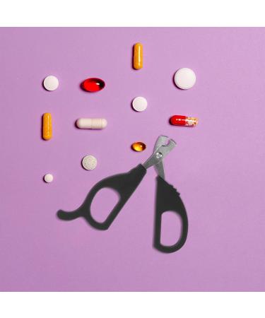 Scissors-Shaped Pill Cutter - Sharp Blade Pill Splitter with Ergonomic Handle for Easy Medication & Tablet Cutting - Buy Online on GoSupps.com
