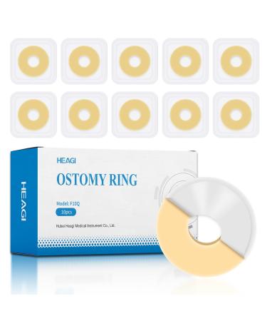 Heagimed 10Pcs 2mm Moldable Ostomy Rings Hydrocolloid Stoma Barrier Rings for Colostomy Bags Sting-Free Box of 10 2mm Barrier Rings-1 Box