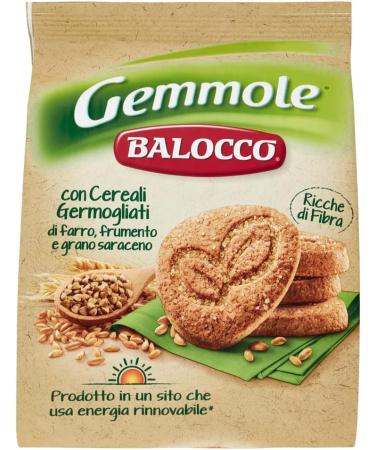Balocco Gemmole Biscotti Integrali Pack of 6 whole grain biscuits with a mix of sprouted fine cereals and brown sugar grains 700 g - Buy Online on GoSupps.com
