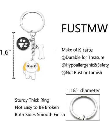 Ensianth Dog Keychain - Perfect Gift for Dog Lovers Puppy & Dog Paw Print Keyring for Dog Owners | Shih Tzu & More - Buy Online on GoSupps.com