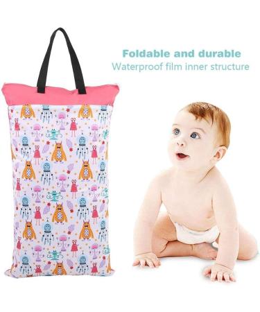 Hztyyier Hanging Wet Dry Cloth Diaper Bag 15.8x27.6inch - Large Capacity Reusable Diaper Pail Bag for Cloth Diapers or Laundry (#5) - Buy Online on GoSupps.com