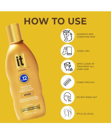 IT Essentials No. 12 Leave-In Argan Oil Treatment - Keratin-Infused Conditioner for Soft, Shiny Hair - Strengthens and Protects Dry, Damaged Hair - Buy Online on GoSupps.com