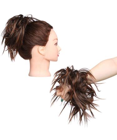 SEGO hairpiece hair tie curly updo hair bun hairband hair extension natural 45G light brown & dark brown #30T4