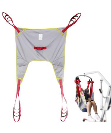 Full Body Sling Patient Lift Bathroom Equipment Mesh Patient Lift Sling with Commode Opening Divided Leg Sling for Disabled for Bed Positioning Lifting and Transfer