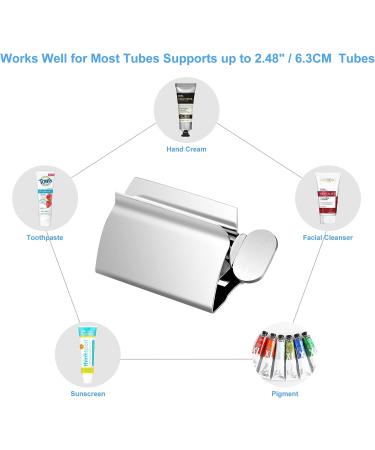 Stainless Steel Toothpaste Squeezer Set, Large Size - Pack of 2 | Easy-Tube Rolling Design, Kid-Friendly - Buy Online on GoSupps.com