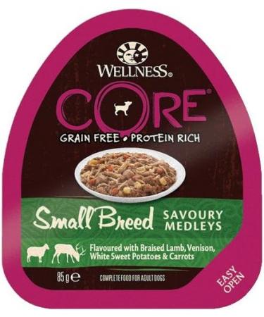 Wellness Core Small Breed Dog Food Bundle - Dry Salmon & Tuna 1.5 kg + Wet Savoury Medleys 6x85g - Grain-Free Premium Nutrition for Small Dogs - Buy Online on GoSupps.com