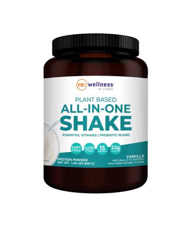 Reignite Wellness by JJ Virgin - Vanilla Plant-Based All-in-One Shake Plant Protein Powder, Vitamins, Minerals, Greens & Aminos - 22g of Chia, Chlorella & Pea Protein Shake (15 Servings, 1.45 lbs) Vanilla 1.45 Pound (Pack