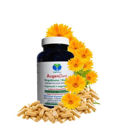 Ringle flower lutein & zeaxanthin eyes vitamins 180 capsules eye care & eye care eyesight vital complex + retina + macula parent - pure nature without additives 26970-180 180 pieces (1 Pack)