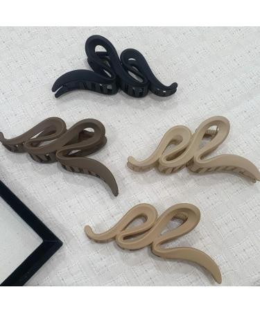4-Piece Large Wave Hair Clips - 13cm Slip-Resistant Jaw Clips for Thick Hair | Stylish Hair Accessories for Women & Girls - Buy Online on GoSupps.com