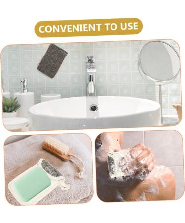 Baluue 4pcs Black Linen Soap Bag Bar Soap Bag Shower Foaming Bag Portable Soap Pouch Bar Soap Pouch Flax - Buy Online on GoSupps.com