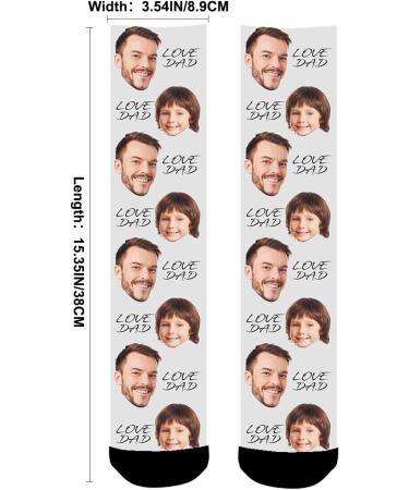 Personalized Photo Socks for Men & Women - Custom Aolun Black & Gray Socks - Perfect Couple Gift S/M Size - Buy Online on GoSupps.com