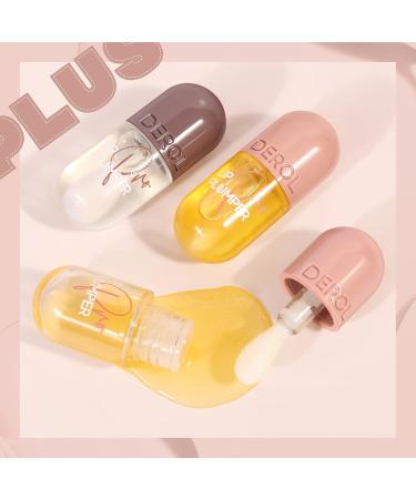 HOSAILY Lip Plumper Set - Natural Lip Enhancer Hydrating Gloss & Care Serum for Fuller Lips 8ML Day & Night Use - Buy Online on GoSupps.com