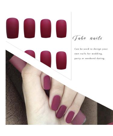 Buy Sethain Violet Short Square False Nail Tips | 24 Press-On Fingernails for Women & Girls - Complete Cover - Buy Online on GoSupps.com