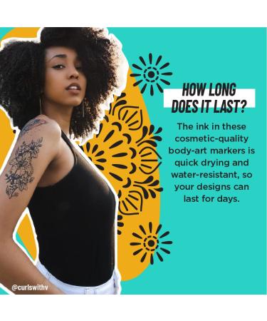 BIC BodyMark Fine Tip Black Temporary Tattoo Marker - Long-lasting Body Art Pen - Buy Online on GoSupps.com