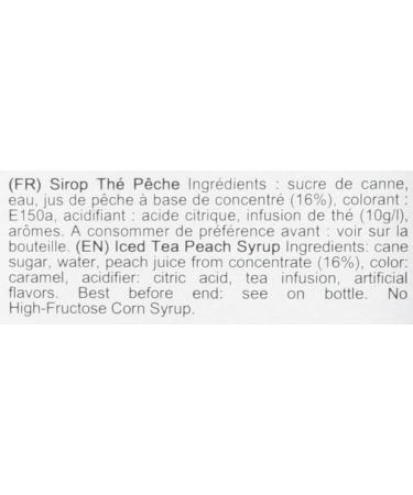 Maison Routin 1883 Iced Tea Peach Syrup Glass Bottle 1000 Milliliter - Buy Online on GoSupps.com