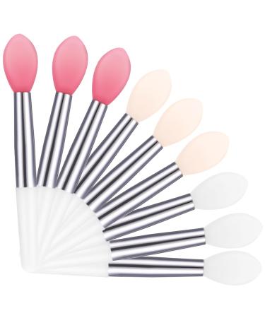 9PCS Silicone Lip Applicator Silicone Lip Brush Reusable Lip Balm Applicator Lipstick Brush Makeup Applicator Beauty Tool Kits Silicone Brushes Wands For Lipsticks Eyeshadow And Cream Lip Mask