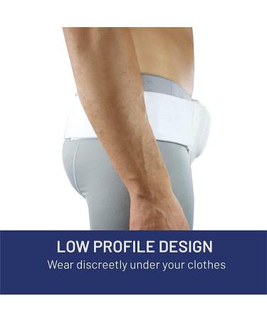 Hernia Truss Inguinal Support Belt for Men - Left/Right Side, Post Surgery Inguinal Hernia Relief, Adjustable Waist Strap 86/110cm - Buy Online on GoSupps.com